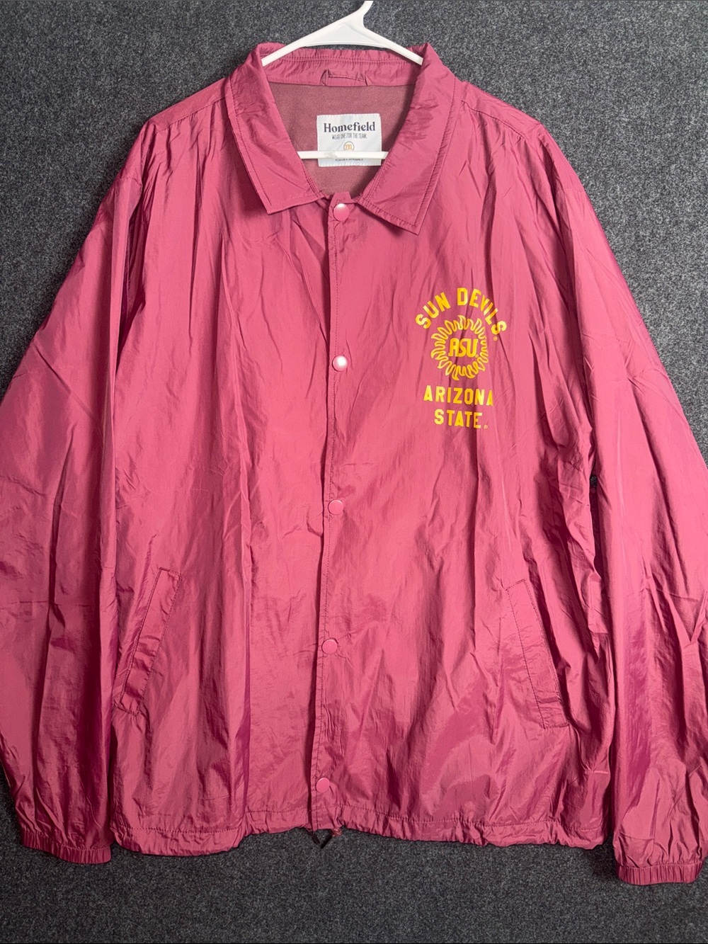 Arizona State Sun Devils Maroon Windbreaker Coach Jacket